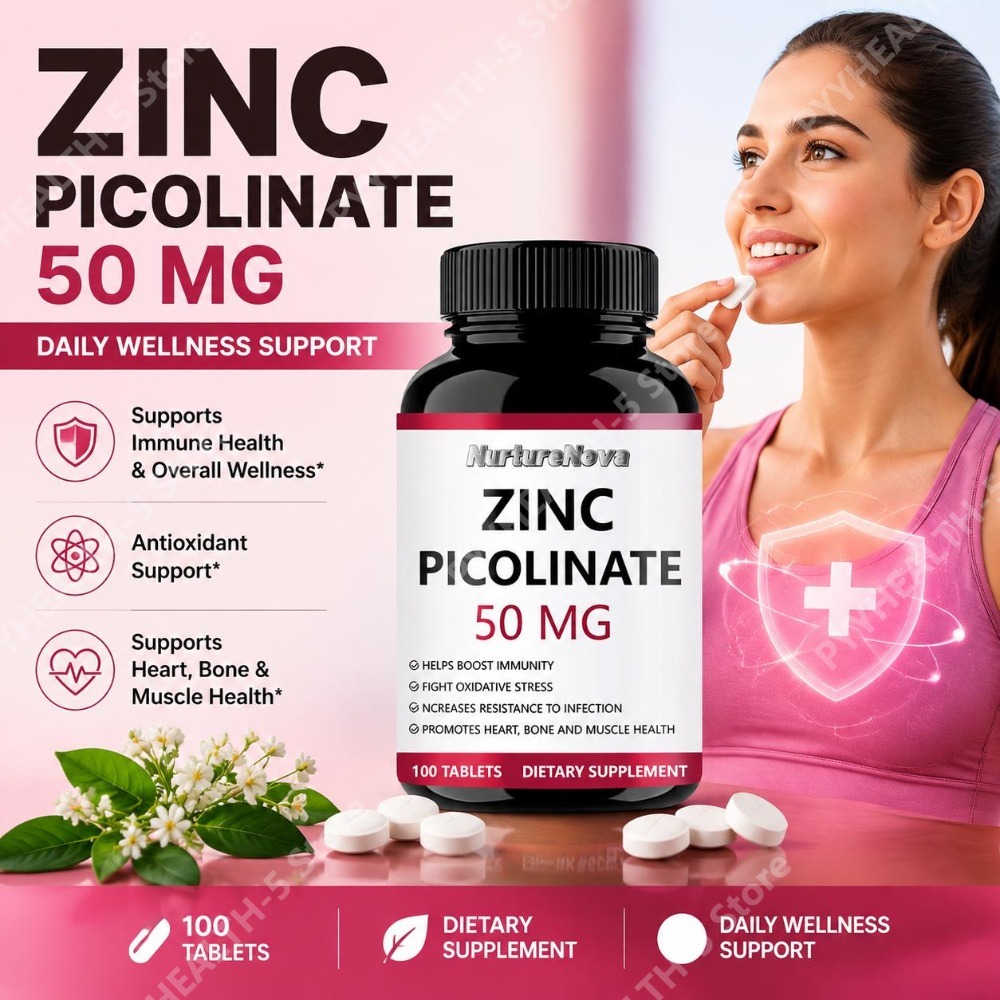 Zinc Supplement 50Mg - Таблетки пиколината цинка для антиоксидантной защиты,
